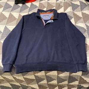 Orvis Men’s Navy Quarter Zip with Snap